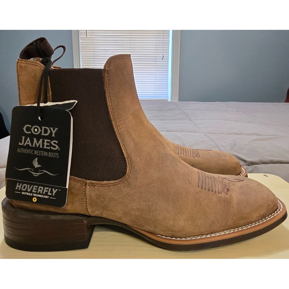 Cody James® (Men's 10 D) Jones™ Pull-On Western Chelsea Boots, Tan - $160